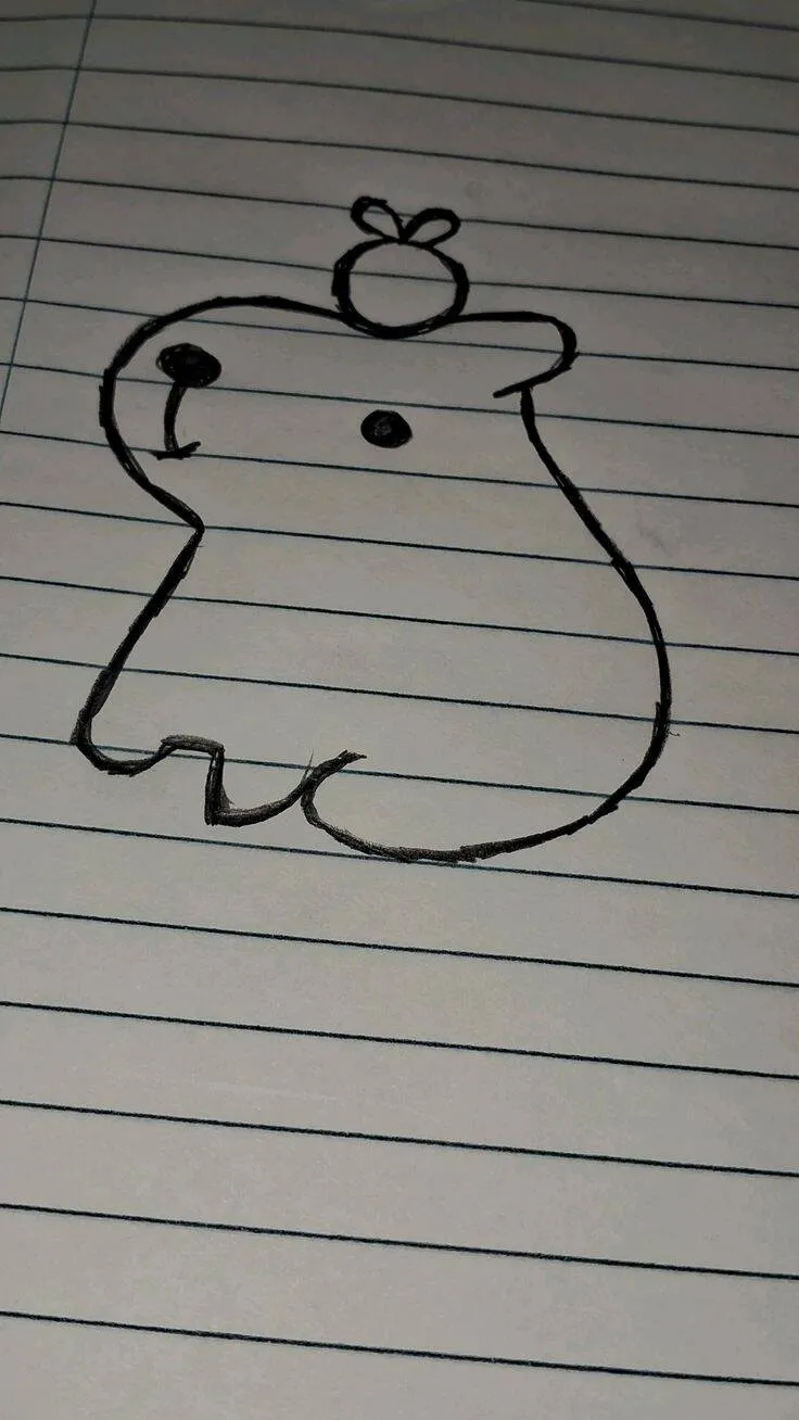 Drawing to Draw in the Cute Bear Notebook