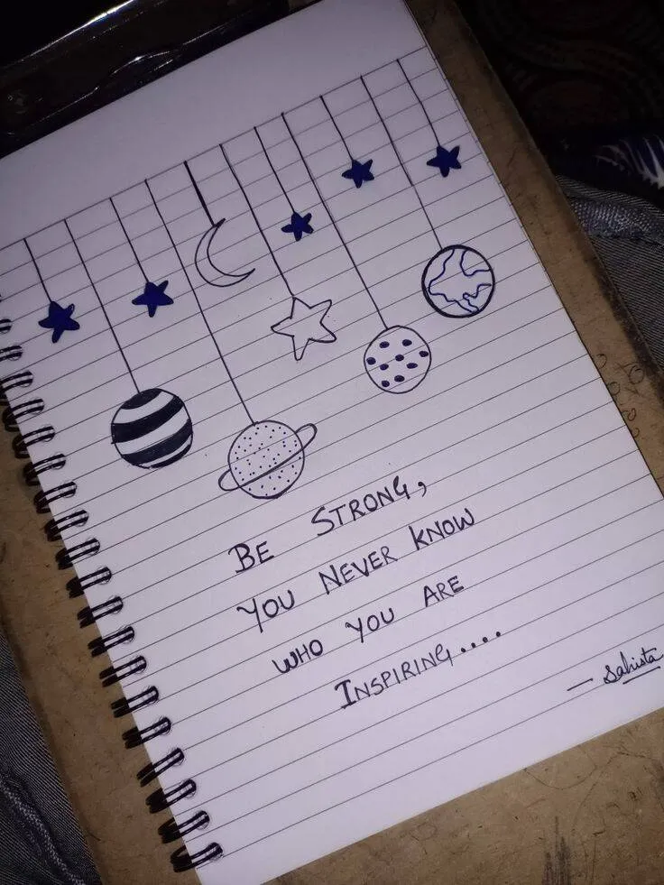 Drawing to Draw in the Planets and Stars Notebook