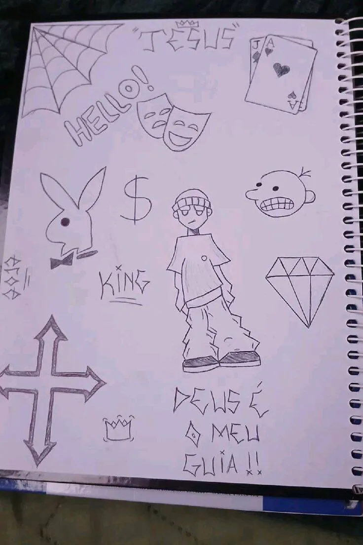 Desenho para Desenhar no Caderno de Estilo Urbano e Criativo