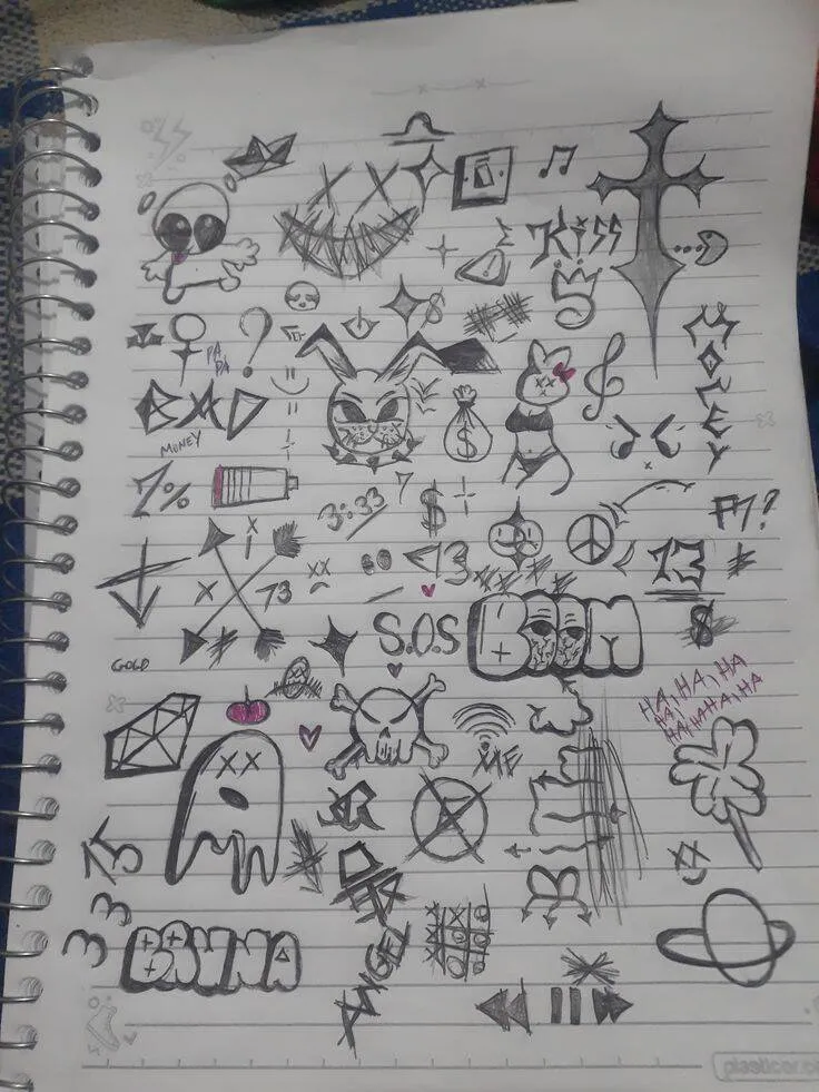 Desenho para Desenhar no Caderno de Grafites Criativos e Modernos