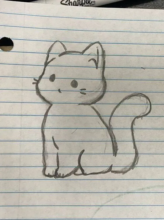 Drawing to Draw a Cute Cat