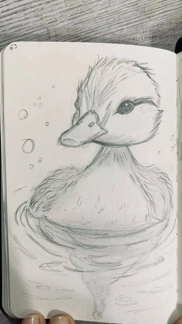 Drawing to Draw a Cute Duckling