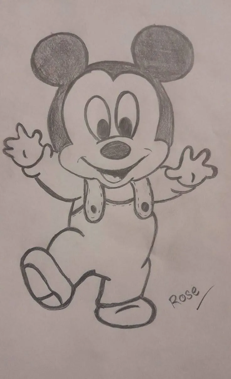 Cute Mickey Morse Drawing to Draw