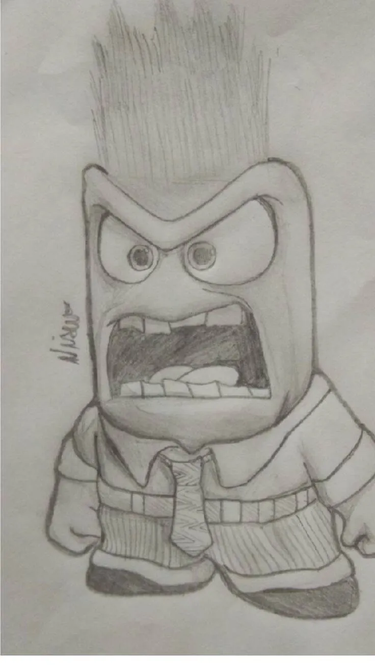 Desenho para Desenhar do Personagem Raivoso de Divertida Mente