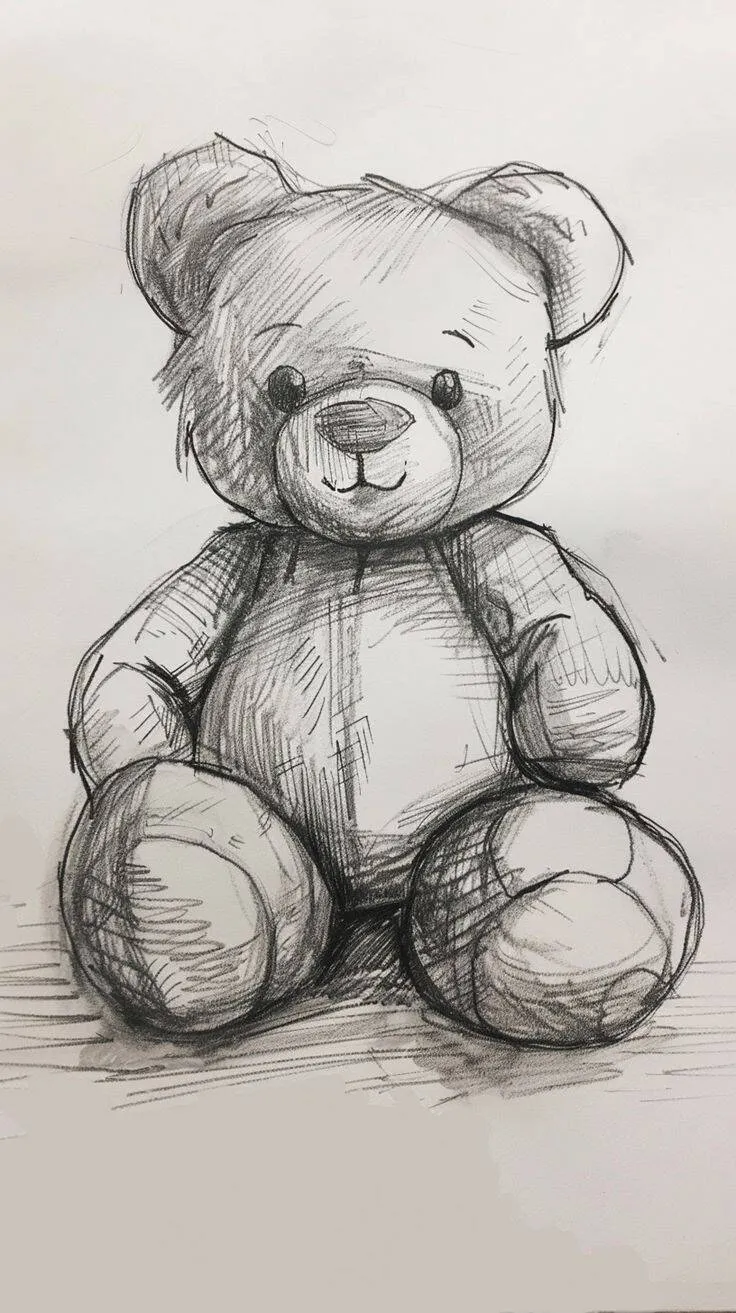 Drawing to Draw a Cute Teddy Bear