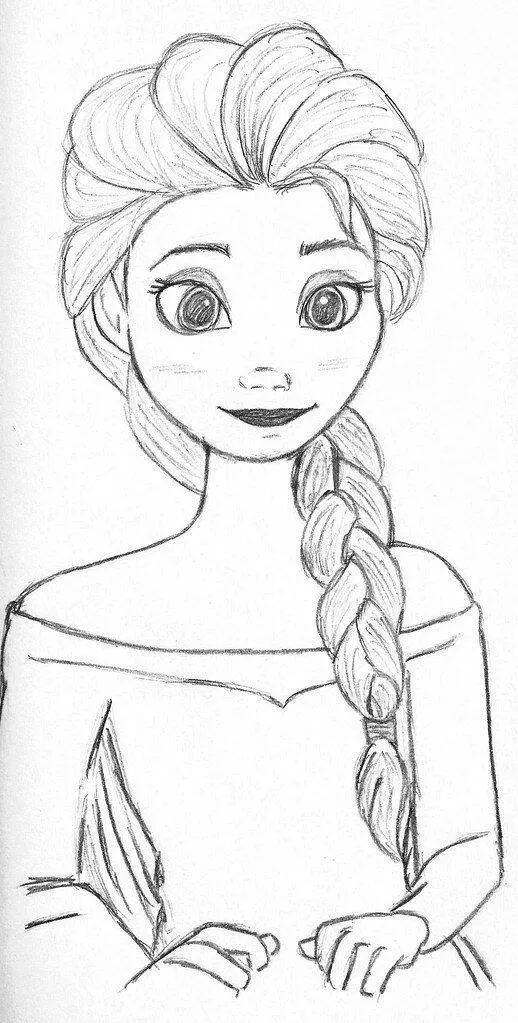 Desenho para Desenhar da Elsa de Frozen