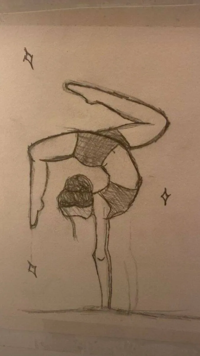 Desenho para Desenhar de uma Bailarina Elegante