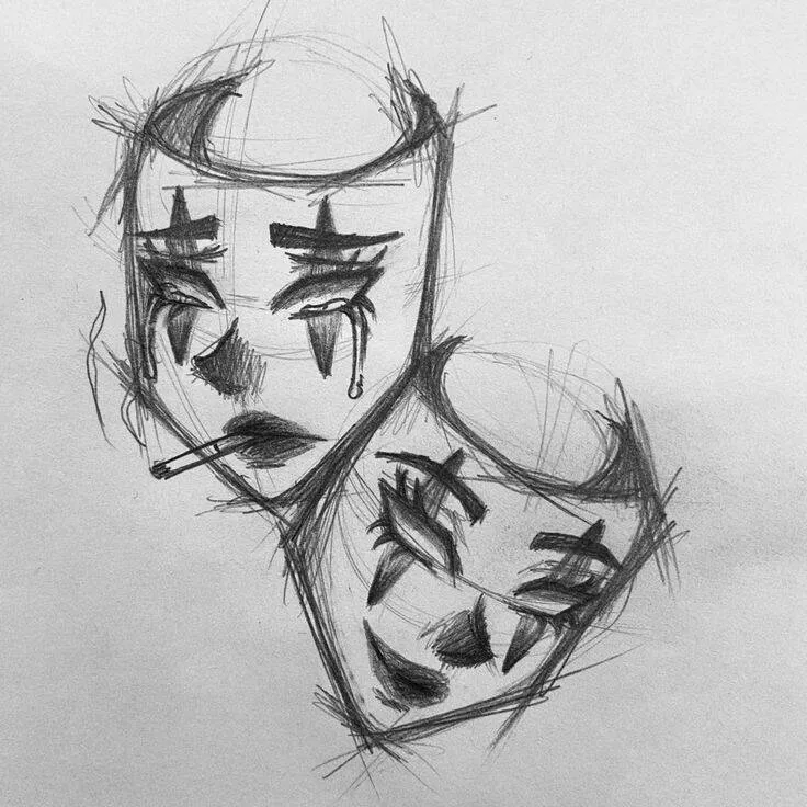 Desenho para Desenhar de Máscaras de Teatro Bonitas