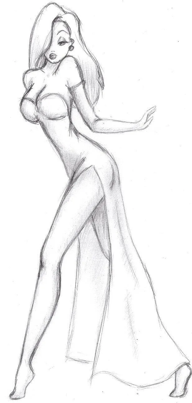 Desenho para Desenhar de uma Mulher Elegante