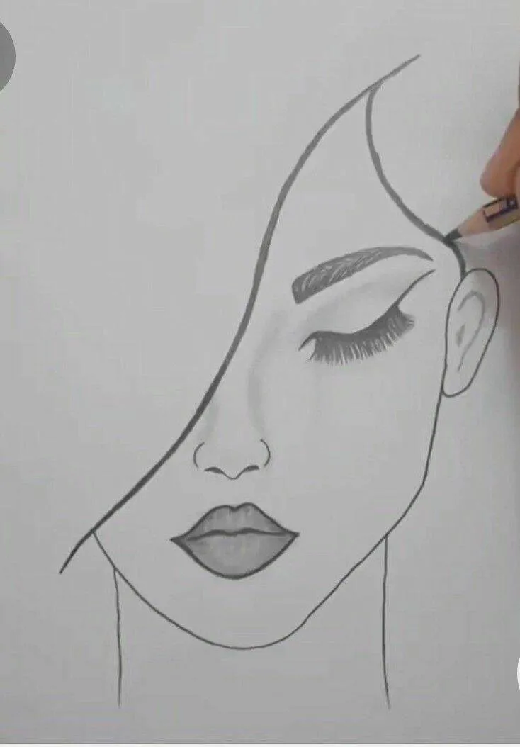 Drawing to Draw a Beautiful Woman with Long Hair