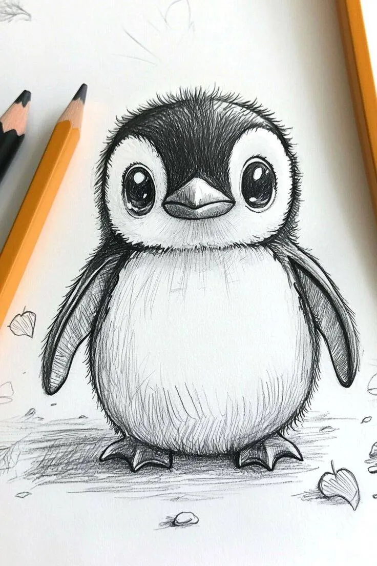 Drawing to Draw a Cute Penguin