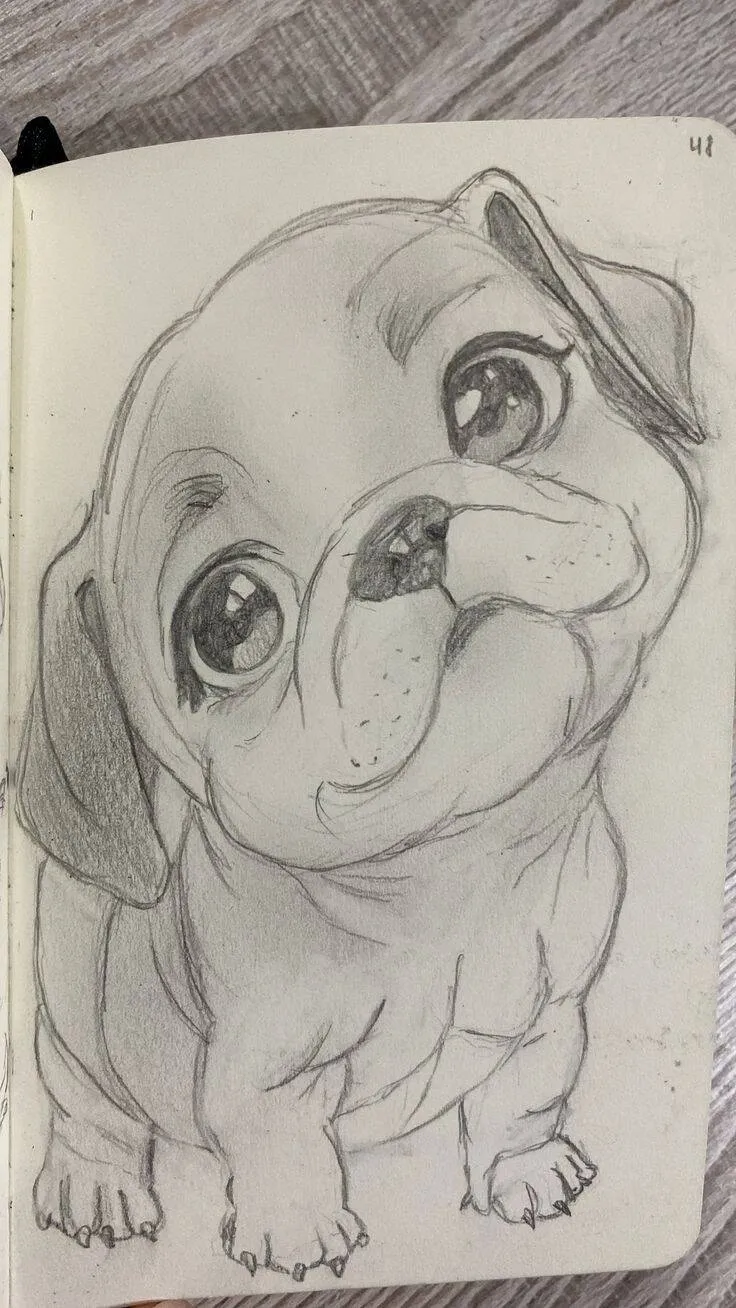 Drawing to Draw a Cute Puppy