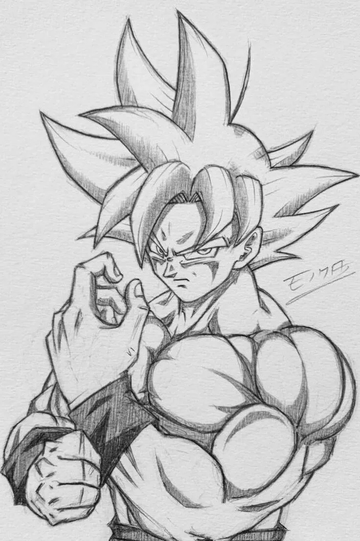Desenho para Desenhar do Goku Super Saiyajin