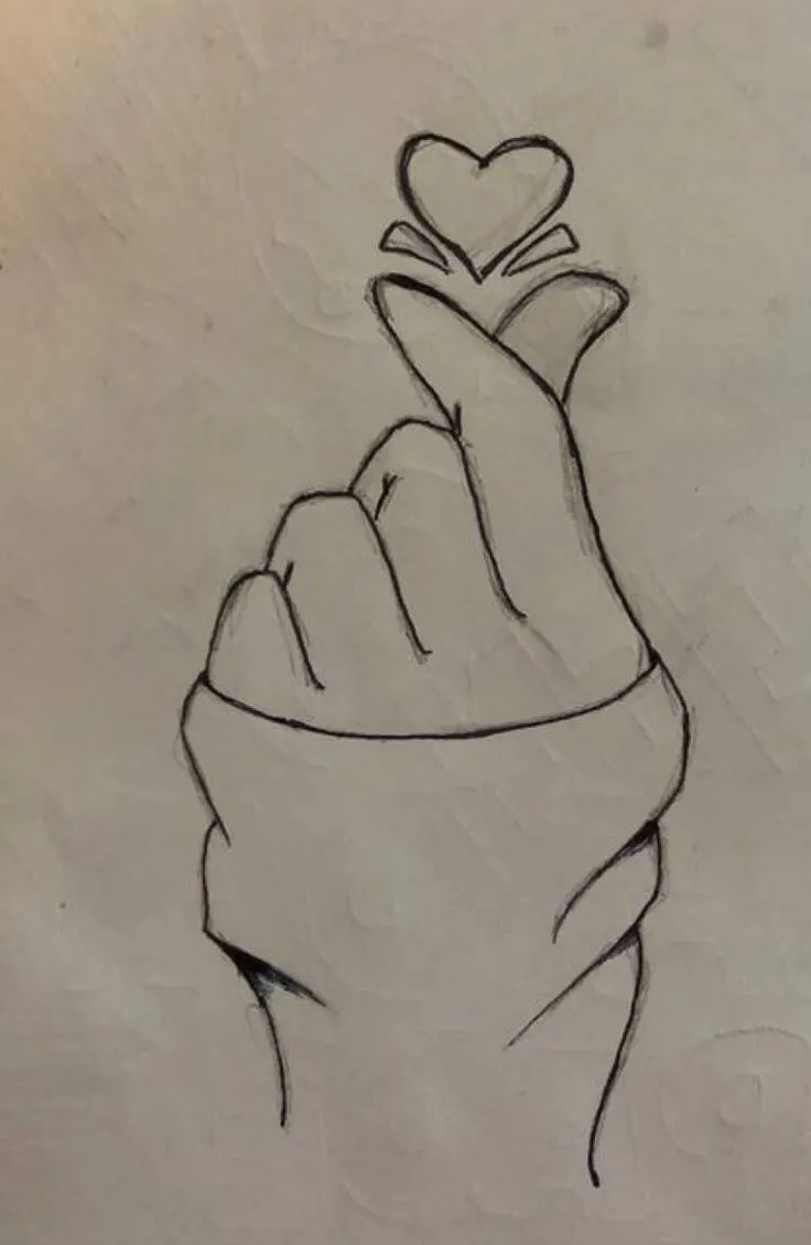 Drawing to Draw by Hand with a Simple Heart