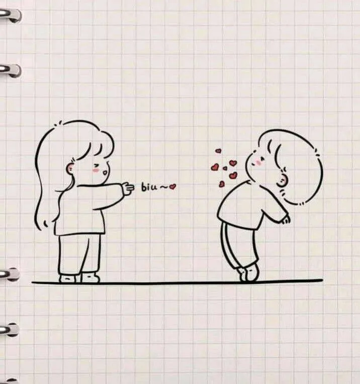Drawing to Draw Two Cute Friends