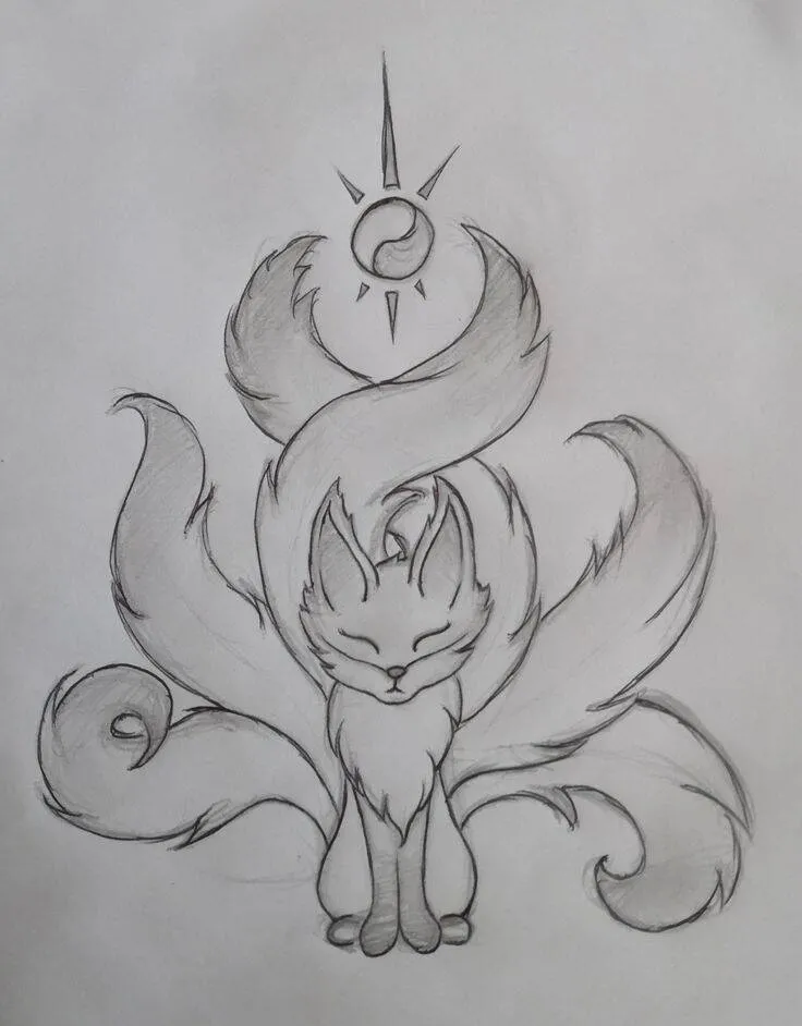 Desenho para Desenhar de um Gato Místico com Fogo