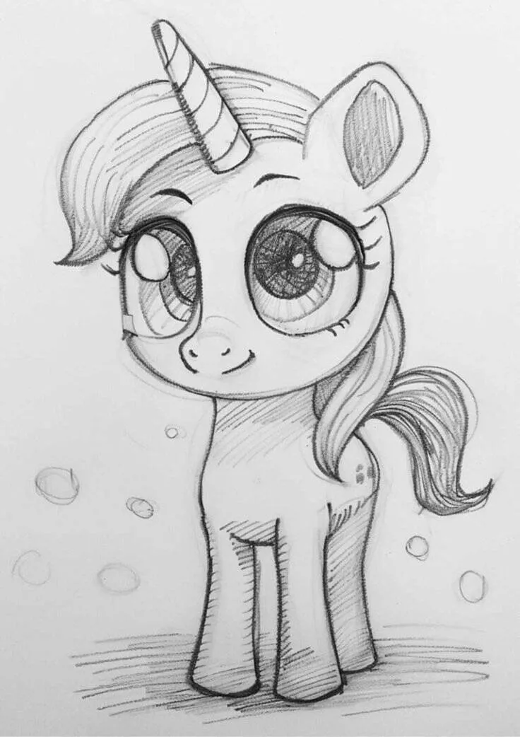 Desenho para Desenhar de um Unicórnio Fofo e Divertido