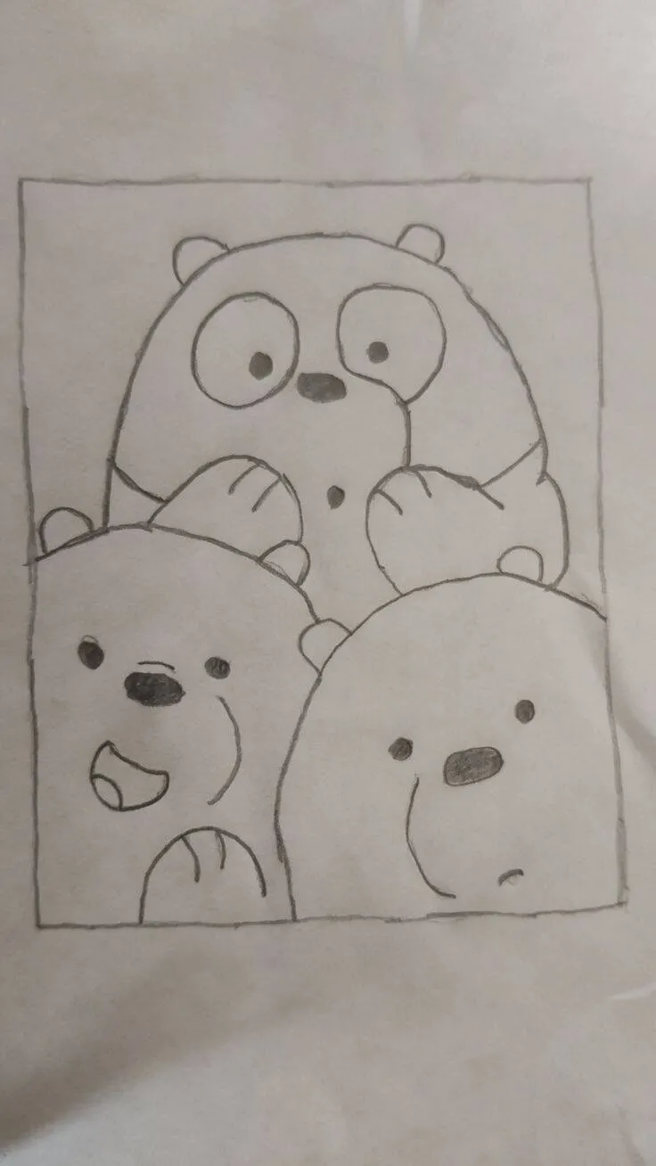 Desenho para Desenhar de Ursinhos Engraçados