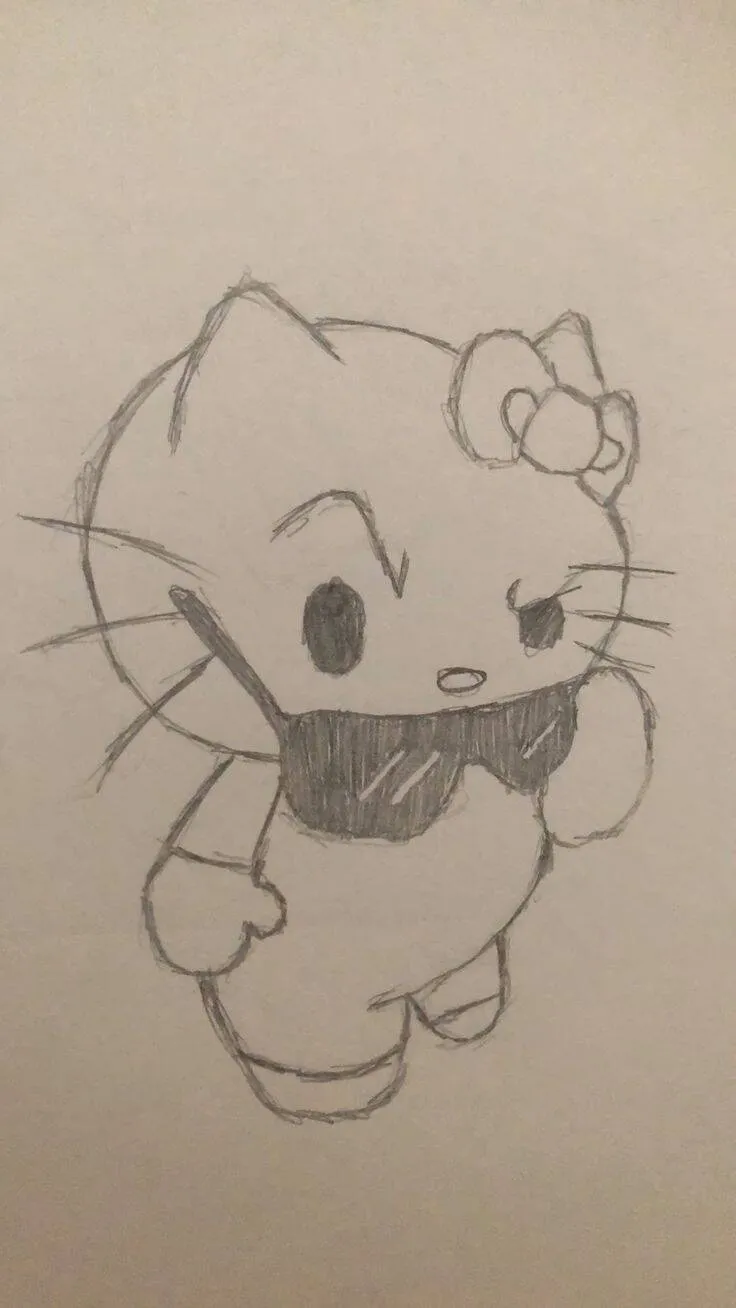 Pretty Hello Kitty Drawing to Draw