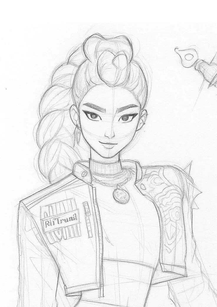 Desenho para Desenhar de uma Garota Estilosa