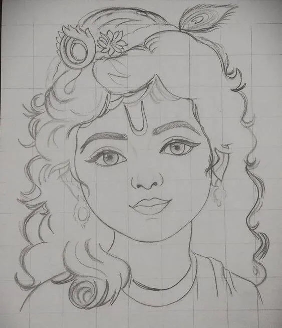 Drawing to Draw a Beautiful Girl with Curly Hair