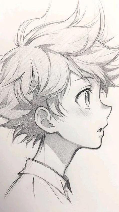 Drawing to Draw a Boy with Stylish Hair
