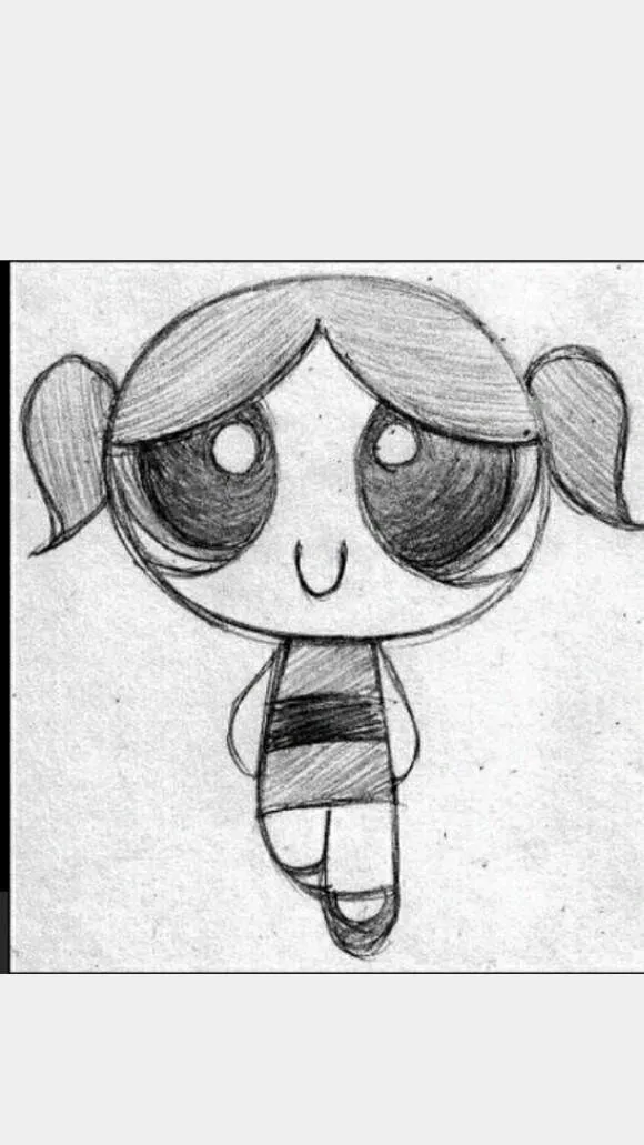 Desenho para Desenhar da Menina Poderosa com Cabelos de Coque