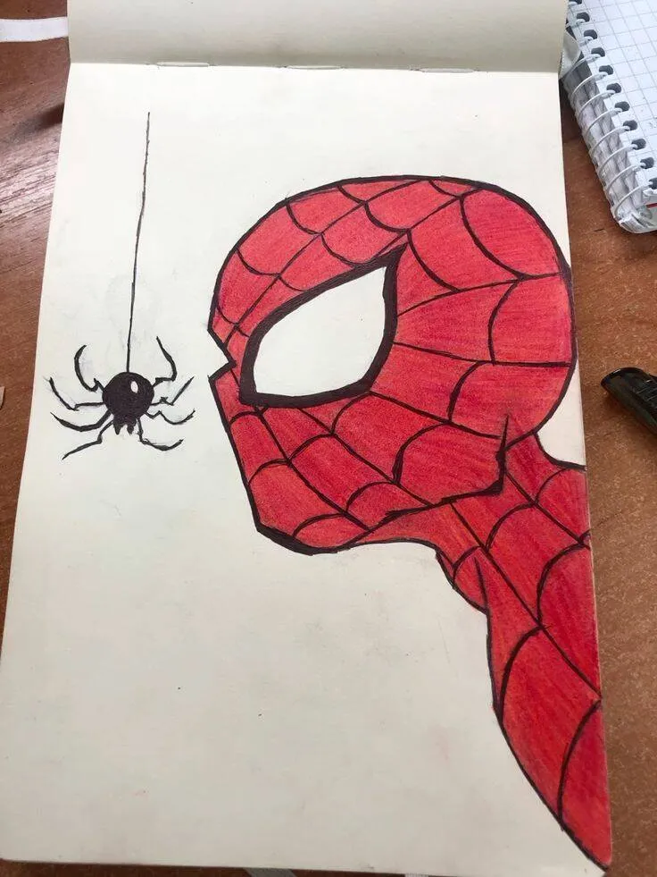 Desenho para Desenhar Fácil do Homem Aranha com Aranha