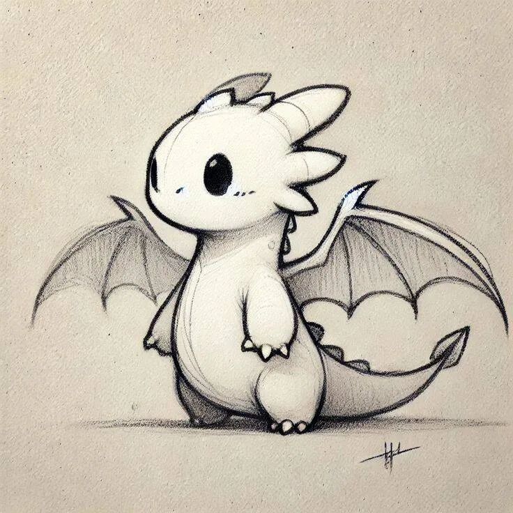 Drawing to Draw a Cute Dragon