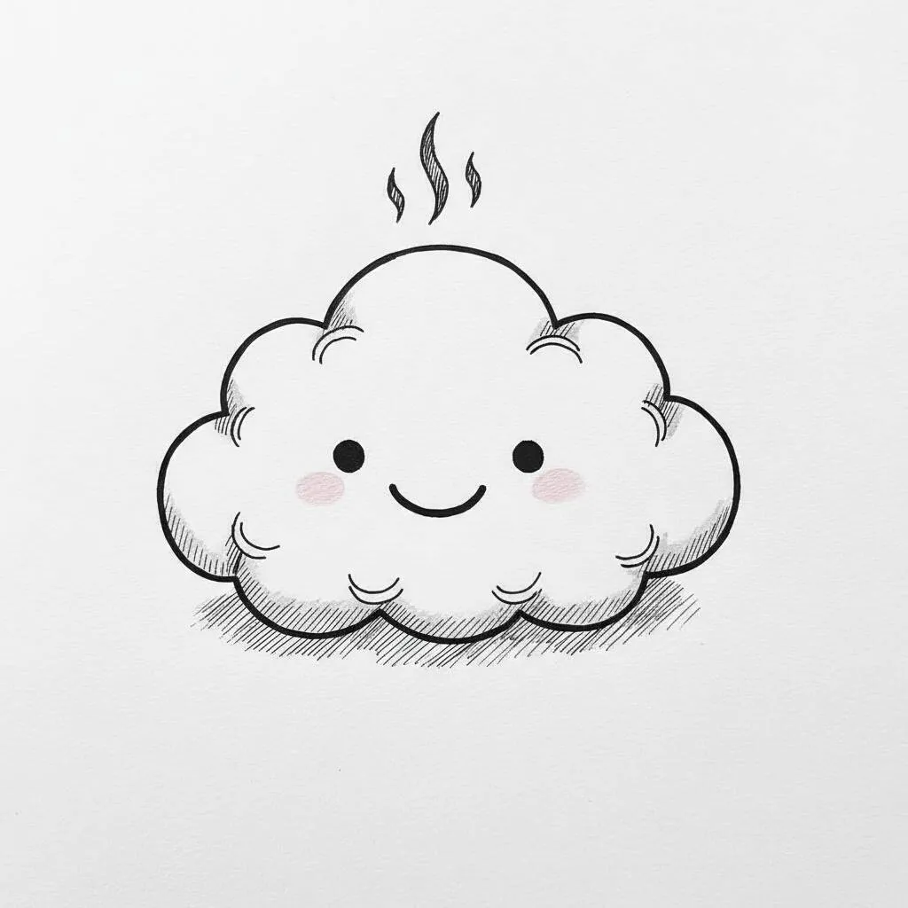 Cute Smiling Clord Drawing to Draw