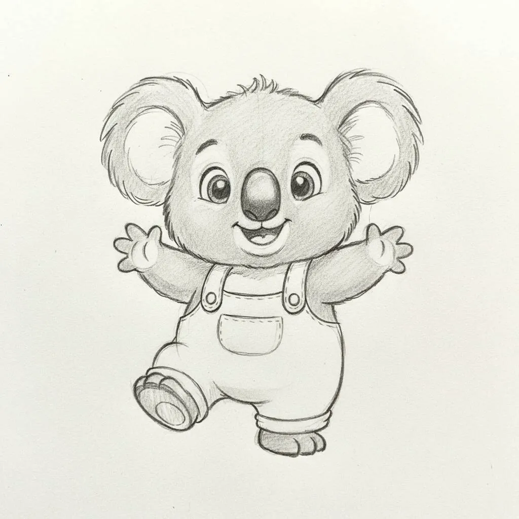Desenho Fofo para Desenhar de Coalinha Sorridente