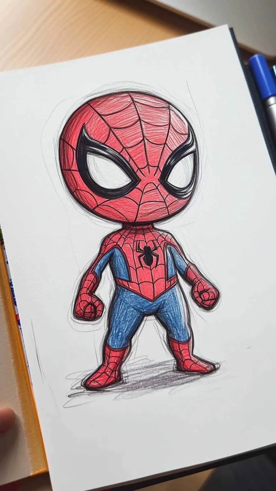 Desenho Fofo para Desenhar do Homem Aranha Kawaii