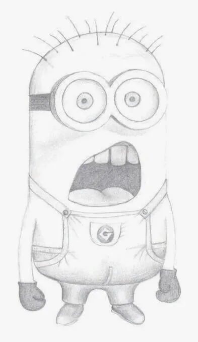 Cute Drawing to Draw of Surprised Minion