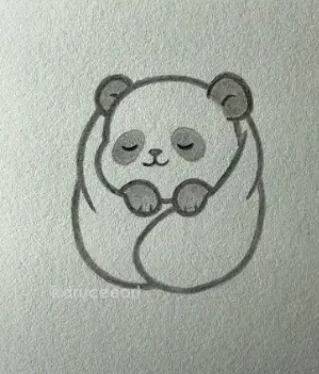 Cute Drawing to Draw of a Sleeping Panda
