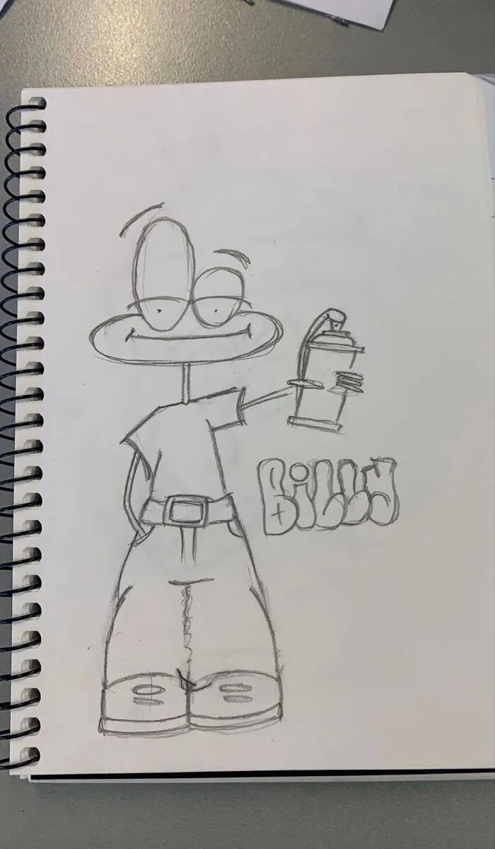 Cute Drawing to Draw a Fun Character with a Paint Can