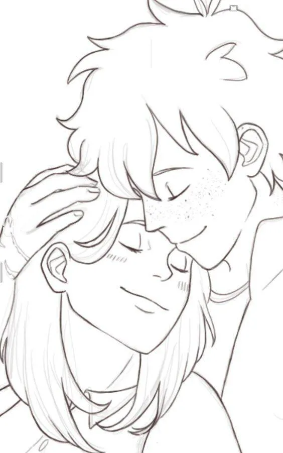 Cute Drawing to Draw of a Hugging Corple