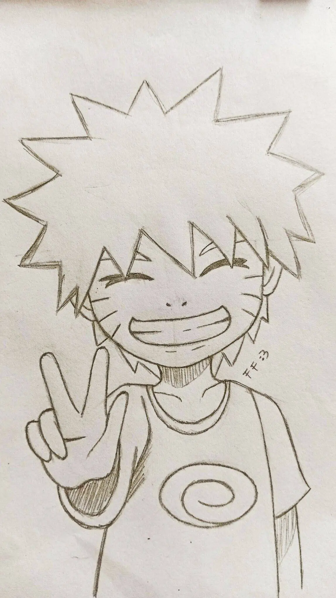 Desenho Fofo para Desenhar do Naruto Sorridente