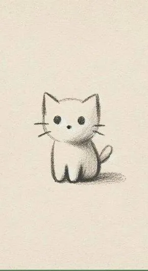 Cute Kawaii Kitten Drawing to Draw