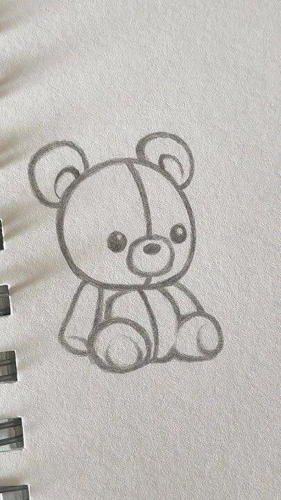 Desenho Fofo para Desenhar de Ursinho Kawaii