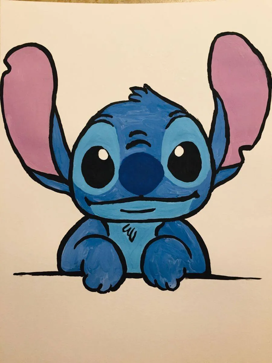 Desenho Fofo para Desenhar do Stitch Sorridente