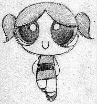 Cute Drawing to Draw of the Powerful Girl with Big Eyes