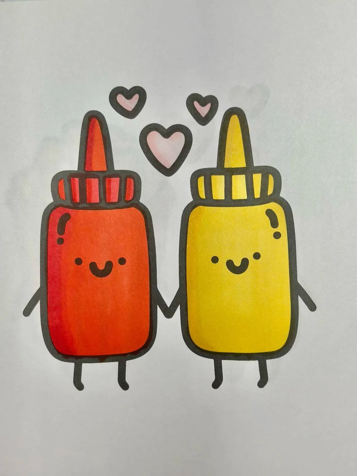 Cute Drawing to Draw Kawaii Sauces with Hearts