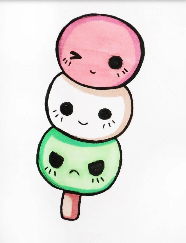 Desenho Fofo para Desenhar de Dango Kawaii