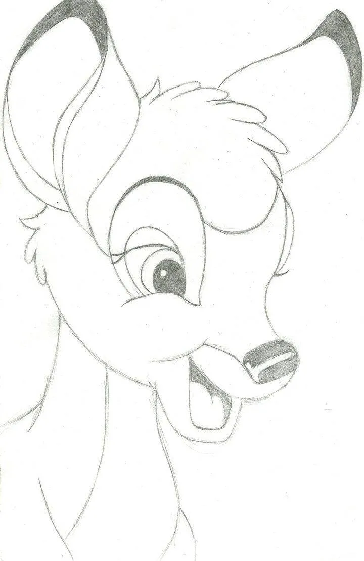 Desenho Fofo para Desenhar de Cervinho Sorridente