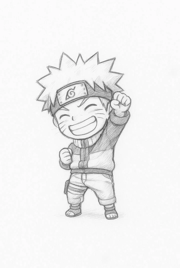 Desenho Fofo para Desenhar do Naruto Chibi