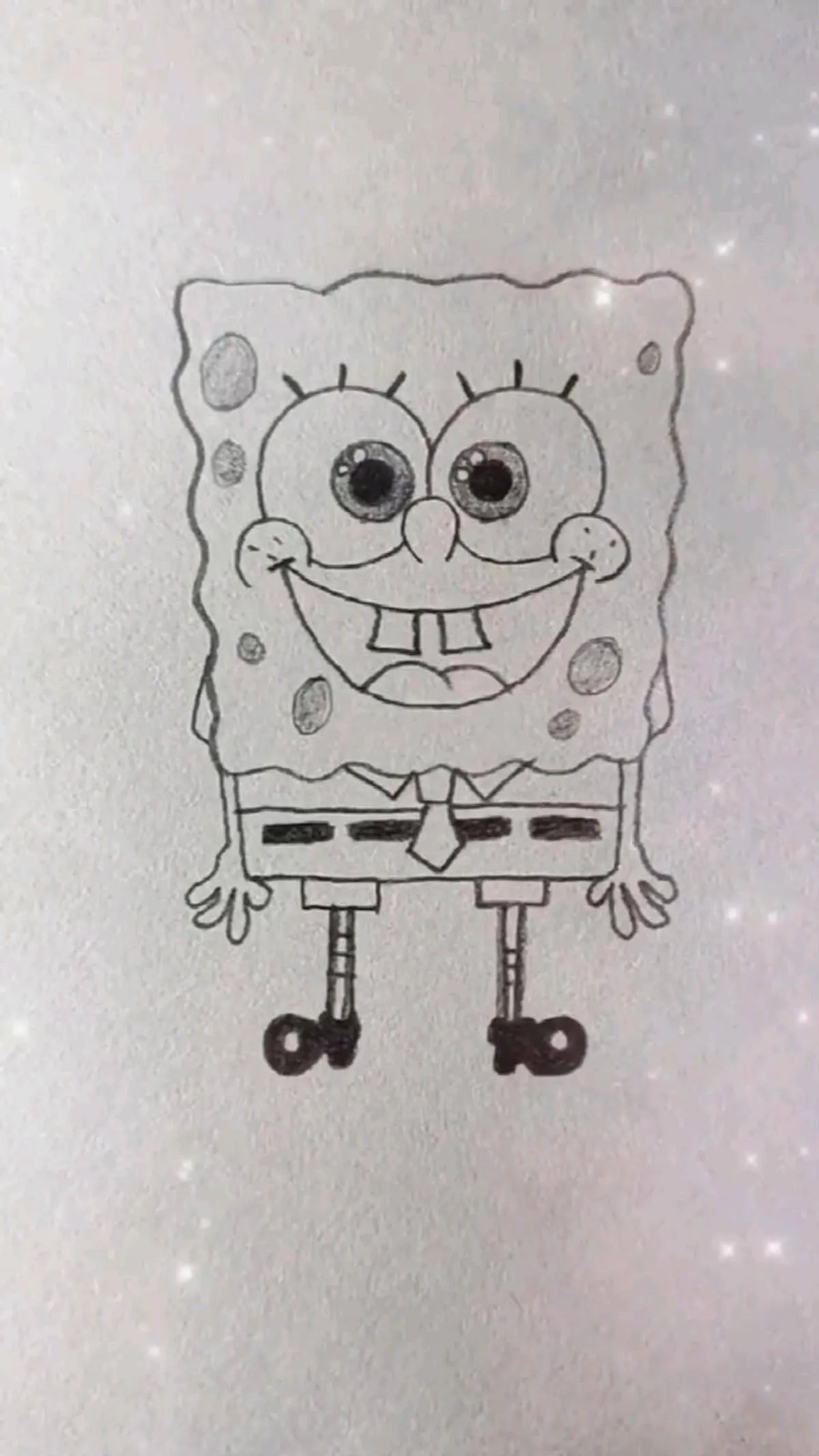 Desenho Fofo para Desenhar do Bob Esponja Sorridente