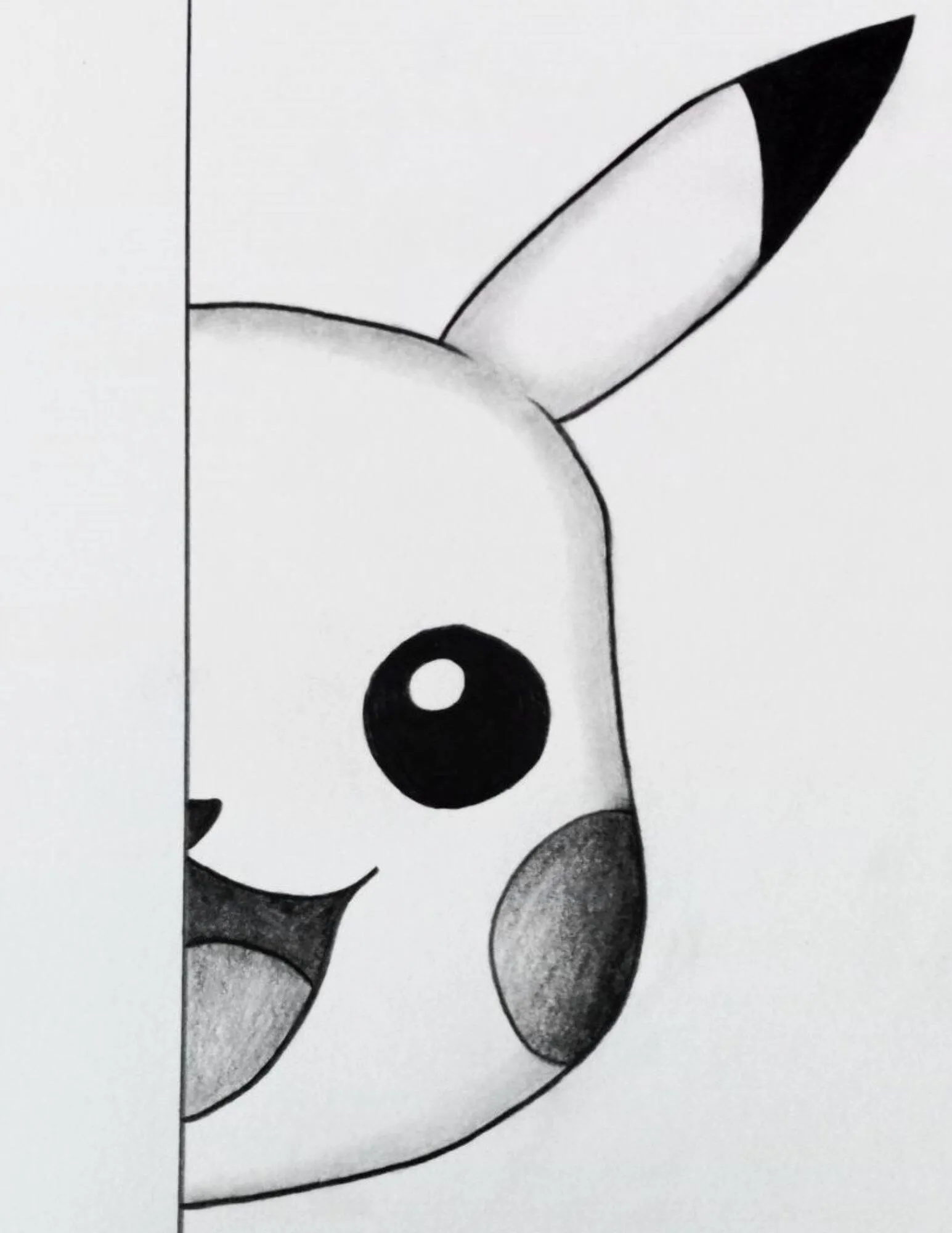 Desenho Fofo para Desenhar do Pikachu Escondido