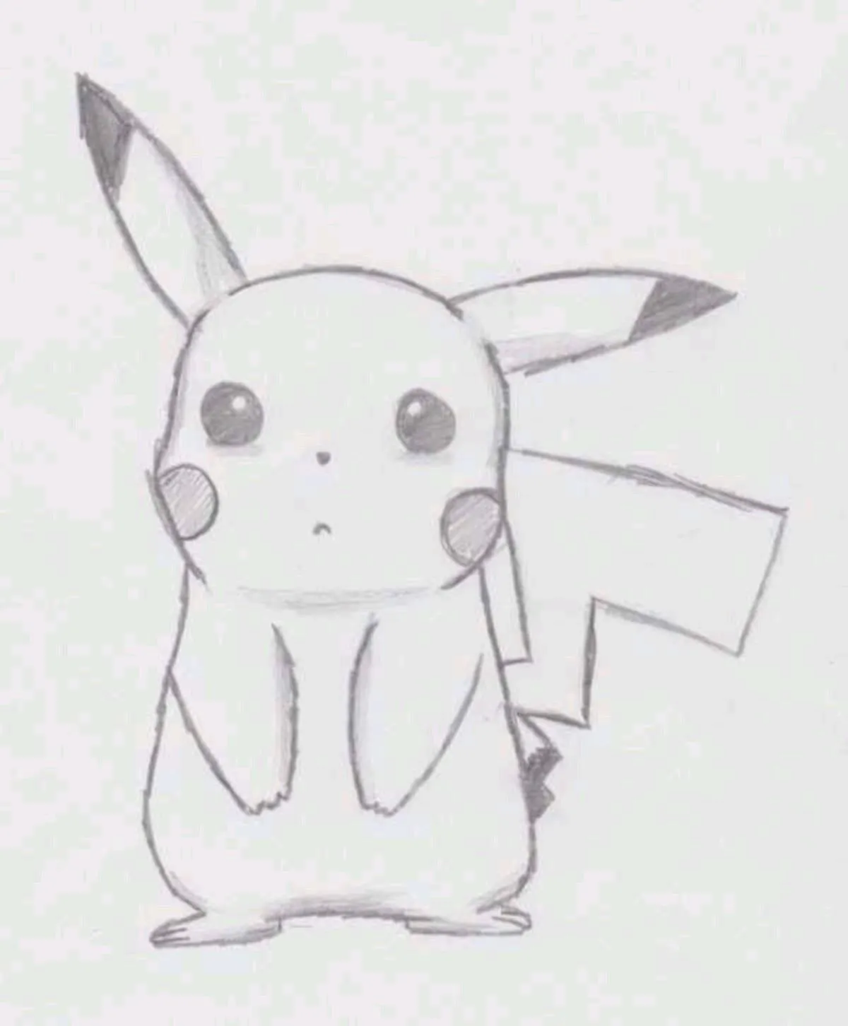 Cute Drawing to Draw of Adorable Pikachu