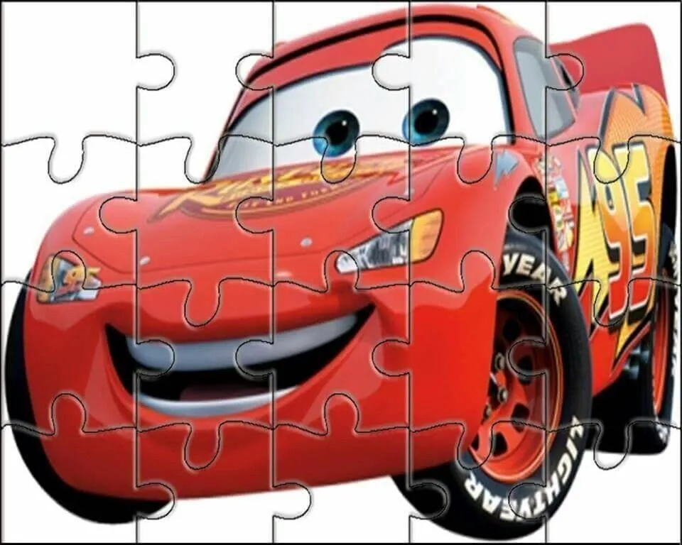 Quebra Cabeça para Imprimir do Carro Relâmpago McQueen