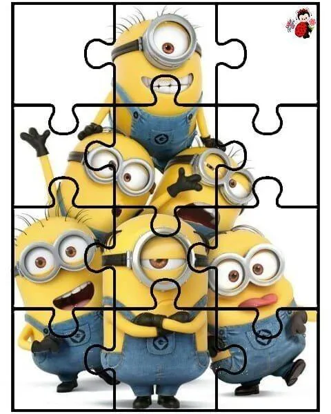Quebra Cabeça para Imprimir dos Minions